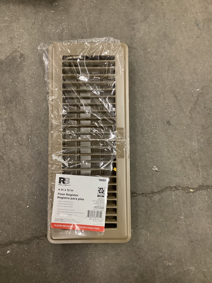Reliabilt 4”x12” floor register