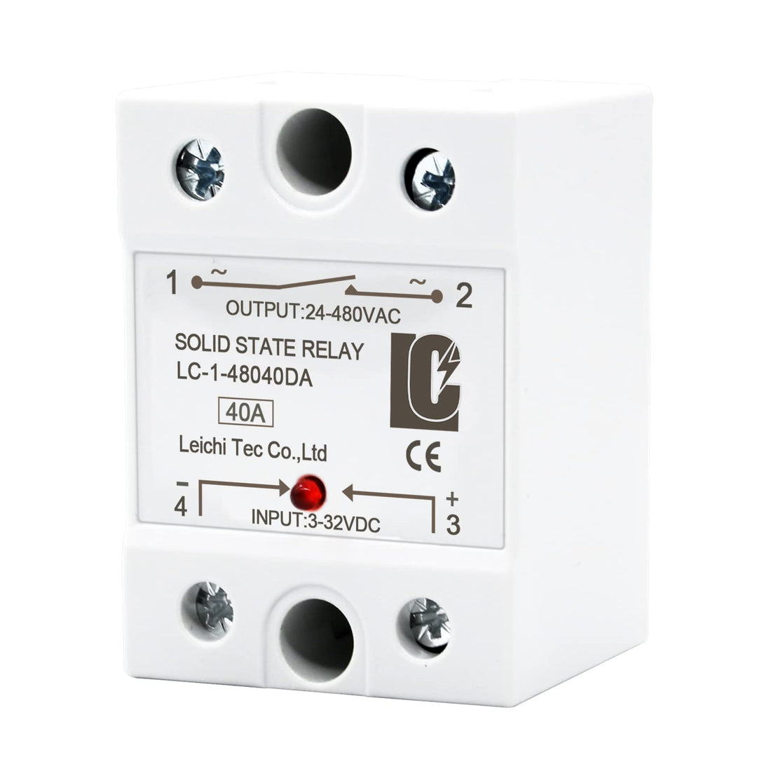 LCLCTC SSR 40 DA Solid State Relay DC to AC (Input 3-32V DC Output 24-480V AC), 40A (DC to AC 40A)Ã¢â‚¬Â¦