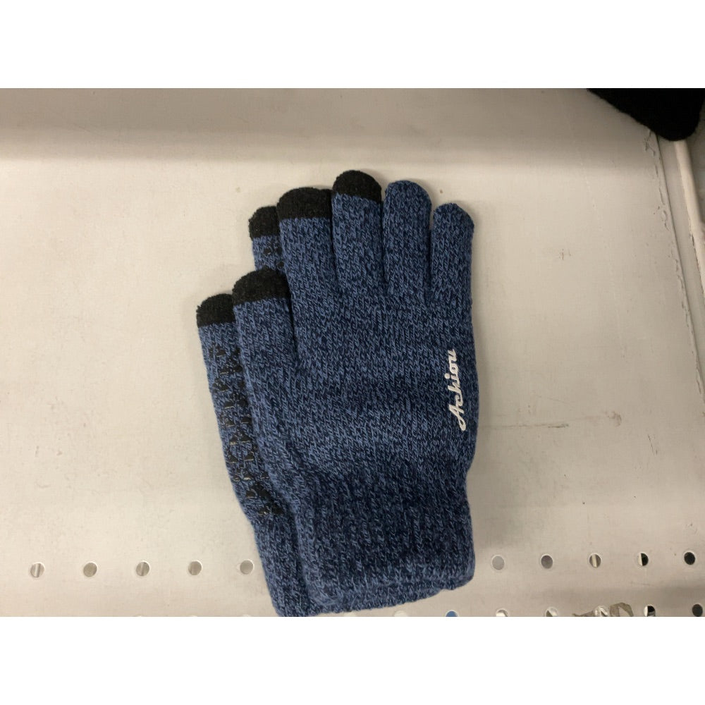 Achiori Gloves - Touchscreen Compatible, Knit - Blue