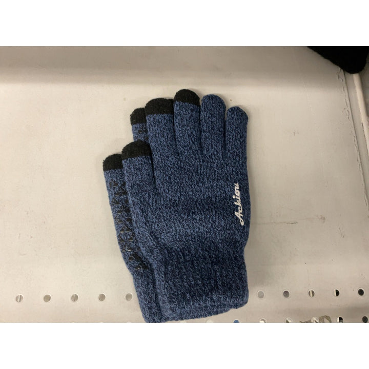 Achiori Gloves - Touchscreen Compatible, Knit - Blue