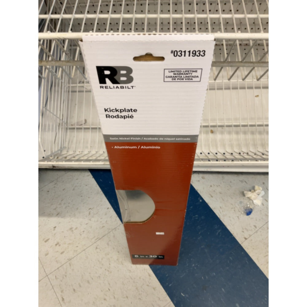 Gatehouse Kick Plate 6"x30" Satin Nickel Aluminum