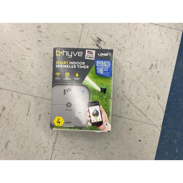 b-hyve Smart Indoor Sprinkler Timer, 4-Zone-Smart Features, WeatherSense Technology Retail $50.00
