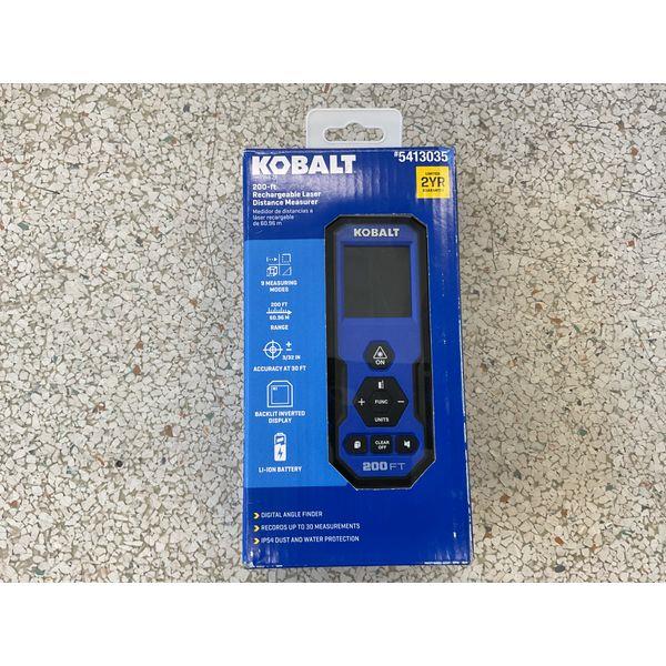 Kobalt 200-ft Rechargeable Laser Distance Measurer - Digital Angle Finder, IP54 Dust and Water Protection Retail $60.00