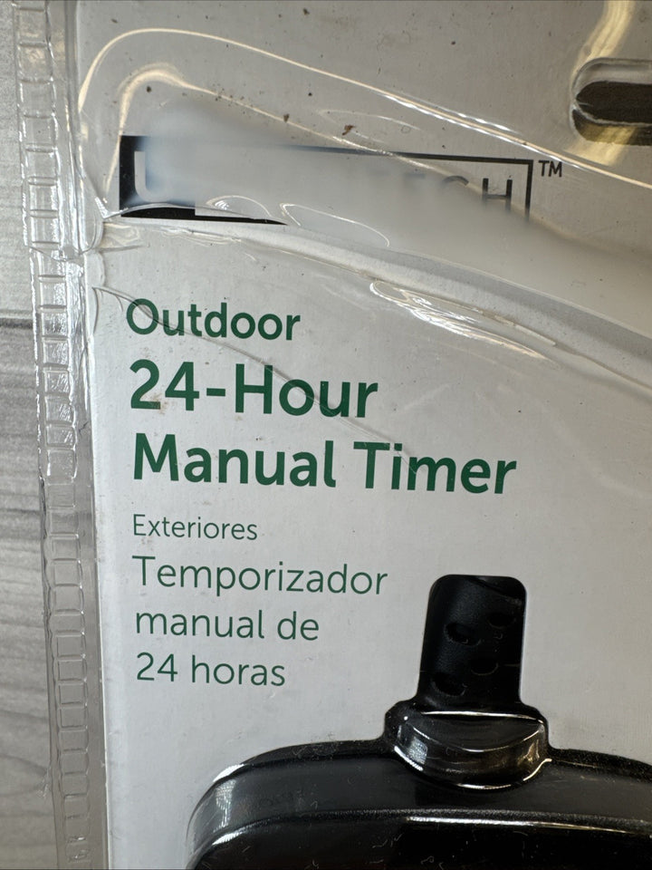 Utilitech Outdoor 24 Hour Manual Timer Two Grounded Outlets up to 48 Times / 24H