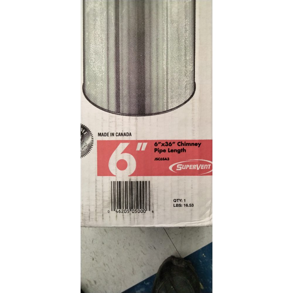 Selkirk 6 SuperVent 6" x 36" Chimney Pipe JSC6SA3