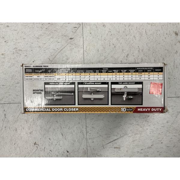Universal Hardware UH4031, Commercial Door Closer, Adjustable Size 1-5, Heavy Duty, Aluminum Finish