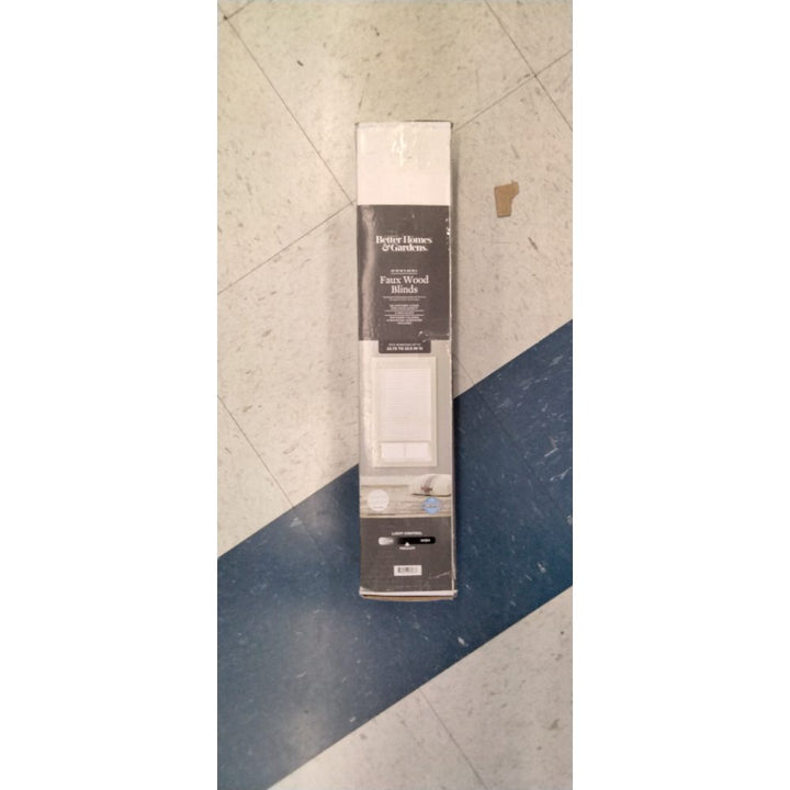 Better Homes & Gardens 2  Cordless Faux Wood Horizontal Blinds  White  23x48