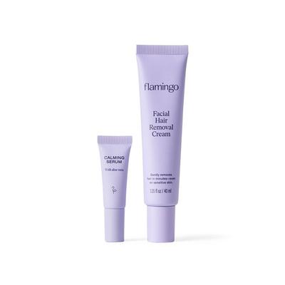 Flamingo Women's Facial Hair Removal Treatment Cream with Calming Serum - 40ml