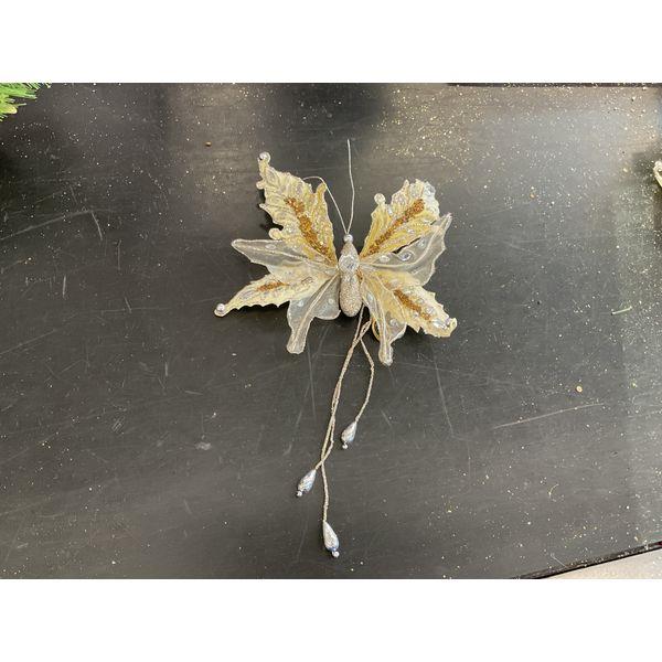 Sparkling Butterfly Ornament - Gold and Silver Retail $8.00