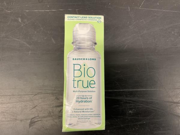 Biotrue Contact Solution, Multi-Purpose Lens Solution for Soft Lenses, Cleans, Disinfects, Removes Protein Build-Up, Dirt & Debris, Hydrates, Stores & Conditions Contacts, 2 Fl Oz Retail $3.29