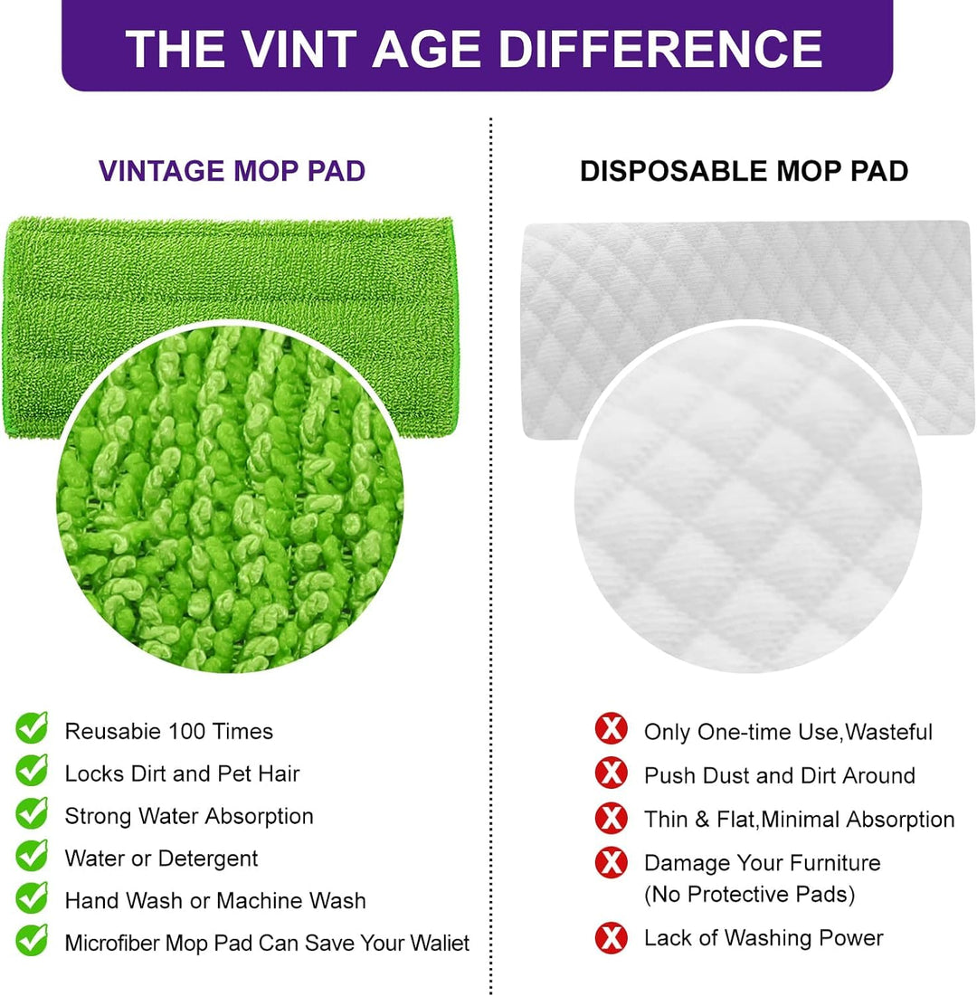 Star Maktion 3 Pack Mop Pads Compatible with Swiffer Wet Jet Mops, Washable Microfiber Mop Pads for Wet & Dry Use Mop Pad Refills, Durable and Fitting for Home/Office Cleaning (Green) Retail $13.00