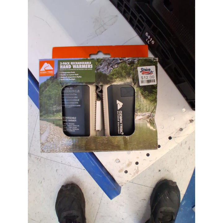 Ozark Trail 2 Pack 10400mAh Rechargeable Portable 3 Temp Hand Warmer for Camping
