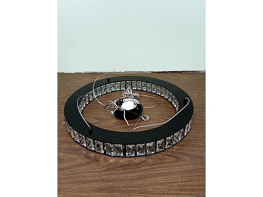 ALLEN + ROTH Aurelis LED Chandelier Chrome Clear Faceted Crystal 38839-LWUC, NEW