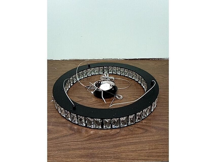 ALLEN + ROTH Aurelis LED Chandelier Chrome Clear Faceted Crystal 38839-LWUC, NEW