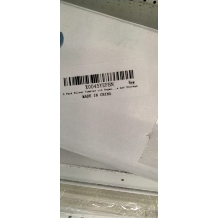 LeeSky 3 Pack Tumbler Lid Organizer, Tumbler Lid Holder Under Cabinet Lid Holder for Cups Water Bottle Lid Holder, Space Saving Cup Lid Organizer for Stanley Tumbler/Yeti Tumbler Lids - Silver