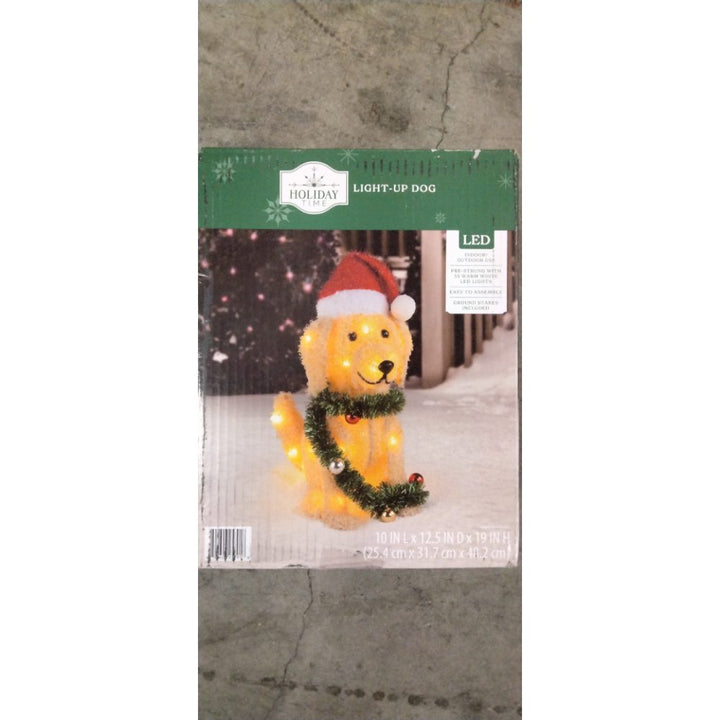 Holiday Time Light-Up Dog, LED - Indoor/Outdoor, 35 Warm White Lights, Easy Assembly Retail $40.00