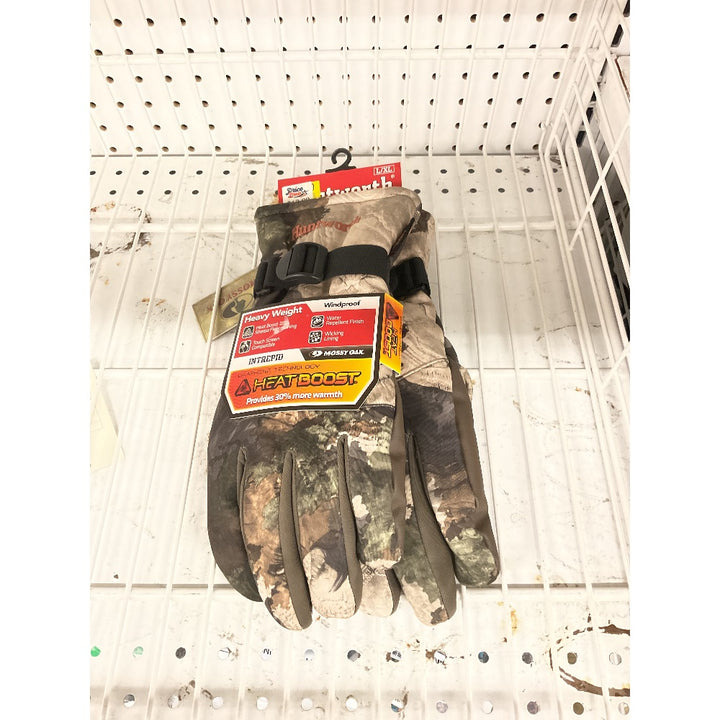 Worth Heavy Weight Gloves - Windproof, Heatboost Technology, Mossy Oak, Large/X-Large