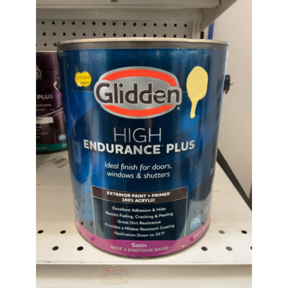 Glidden HEP Satin Exterior Paint + Primer  Medium Base  Gallon