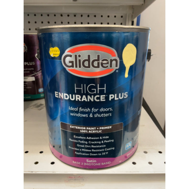 Glidden HEP Satin Exterior Paint + Primer  Medium Base  Gallon