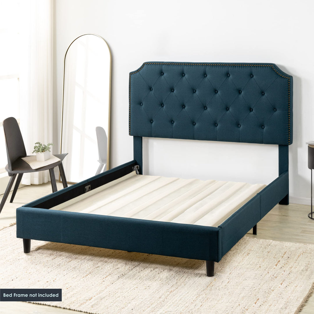 Mellow Fabric Covered Wood Slats, Bunkie Board Mattress Support, Box Spring or Bed Slat Replacement, King , Beige