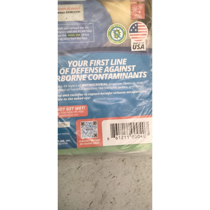 RV AC Filter - Air Conditioner Replacement - Travel Trailer Accessories - Air Cleaner for Camper - RV Vent - Easy To Install -13.75 x 7.375 x 0.75 in (1 Filter for AC 101G)