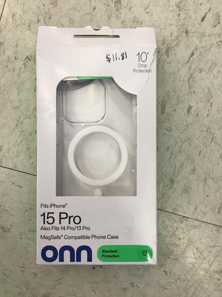 onn. 15 Pro, 14 Pro/13 Pro MagSafe Compatible Phone Case - Standard Protection Retail $12.00