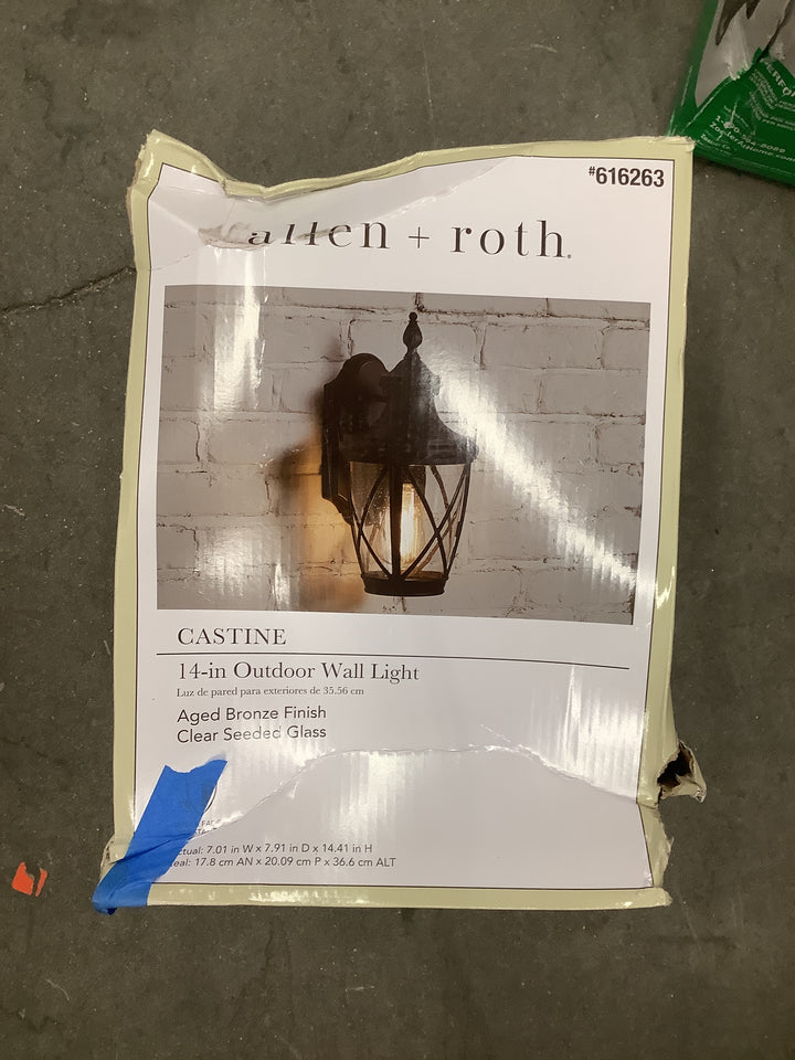 AR CASTINE 14-IN BRZ WALL LT (DAMAGED BOX)