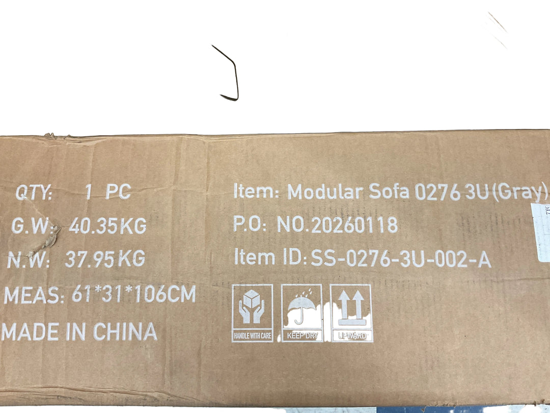 Modular Sofa gray ushaped, retail $359
