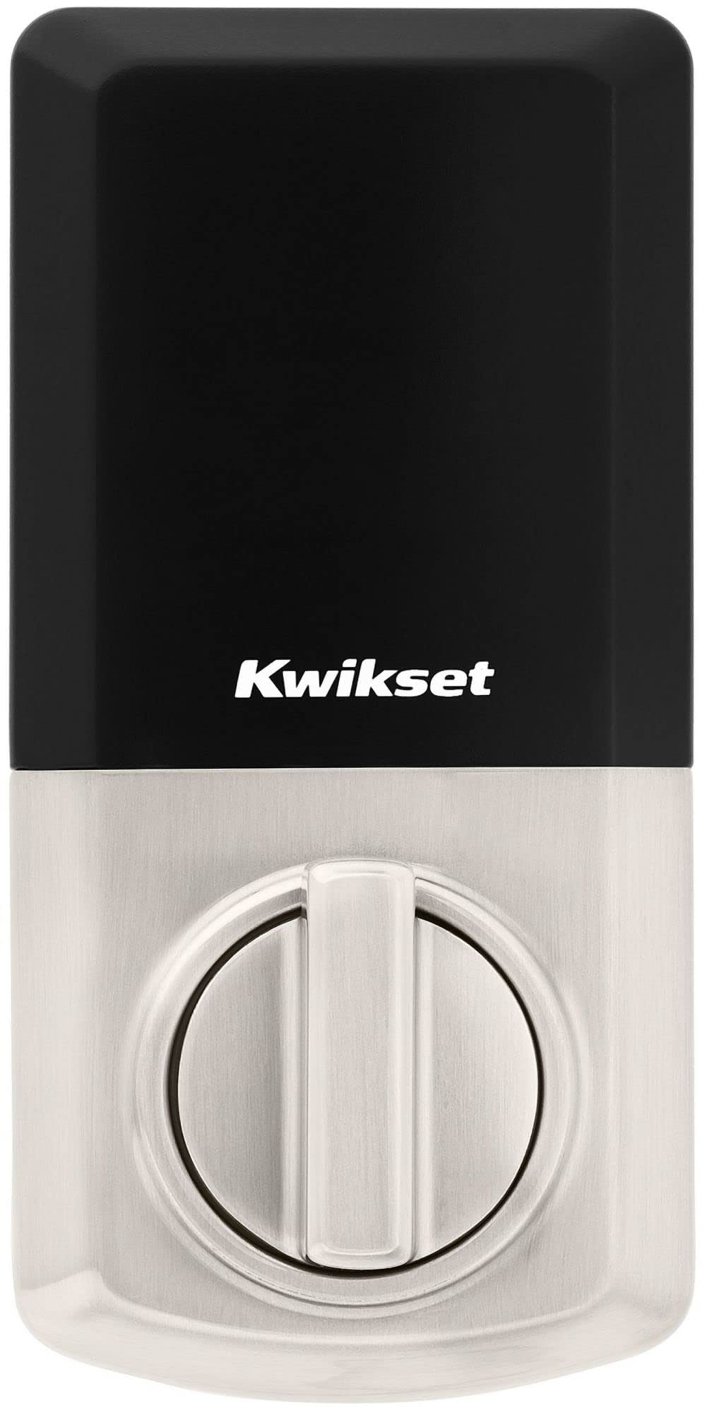 Kwikset 9270CNT-514S Contemporary SmartCode Touchpad Electronic Deadbolt SmartKey Matte Black Finish