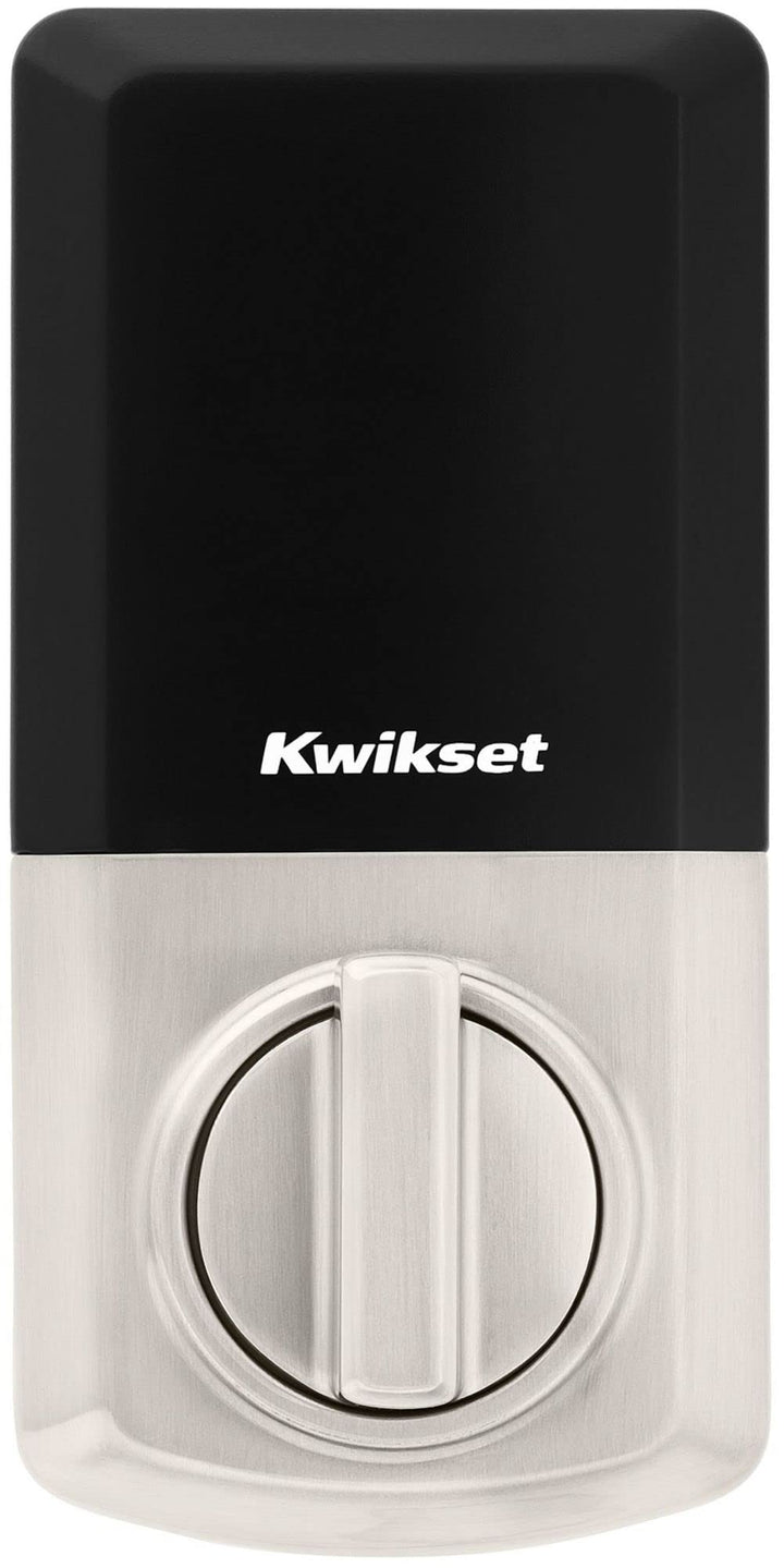 Kwikset 9270CNT-514S Contemporary SmartCode Touchpad Electronic Deadbolt SmartKey Matte Black Finish