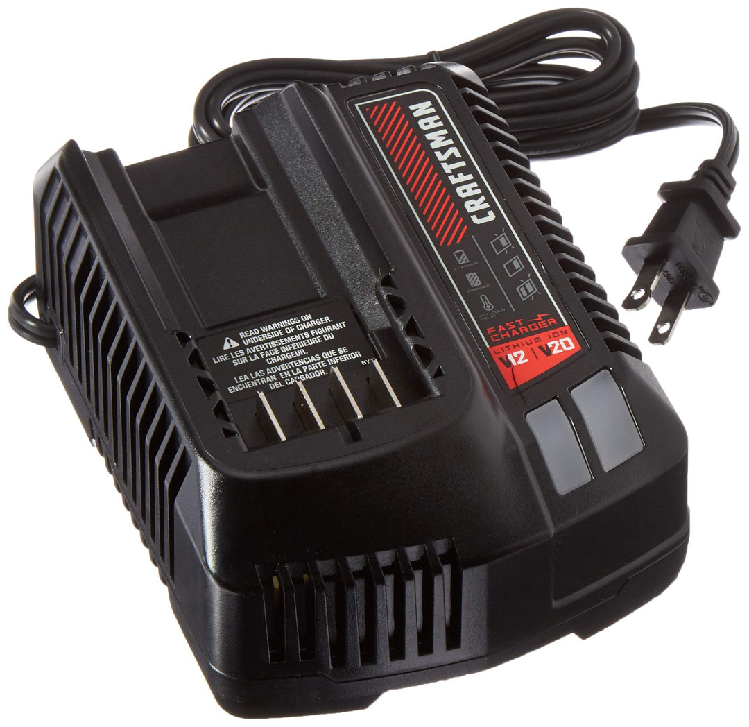 CRAFTSMAN V20 Battery Charger, LED Charging Indicator, Compatible with all CRAFTSMAN V20 Power Tool and Outdoor Tool Batteries (CMCB104) Retail $70.00