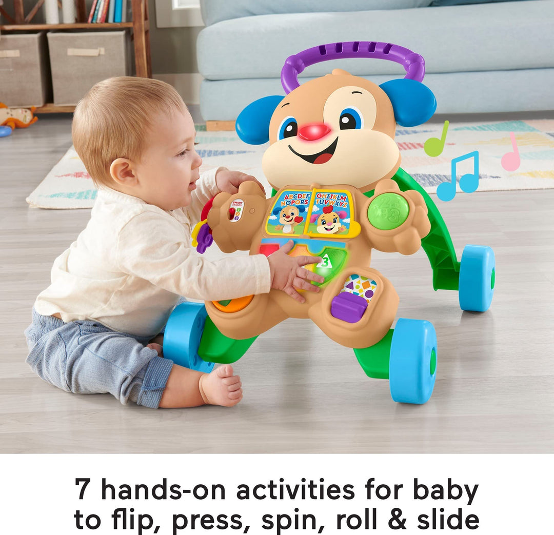 Fisher-Price Baby Toy Laugh & Learn Smart Stages Puppy Walker with Educational Music Lights & Activities for Infants Ages 6+ Months Retail $26.99