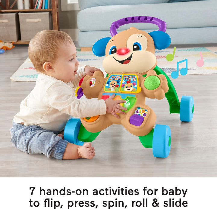 Fisher-Price Baby Toy Laugh & Learn Smart Stages Puppy Walker with Educational Music Lights & Activities for Infants Ages 6+ Months Retail $26.99