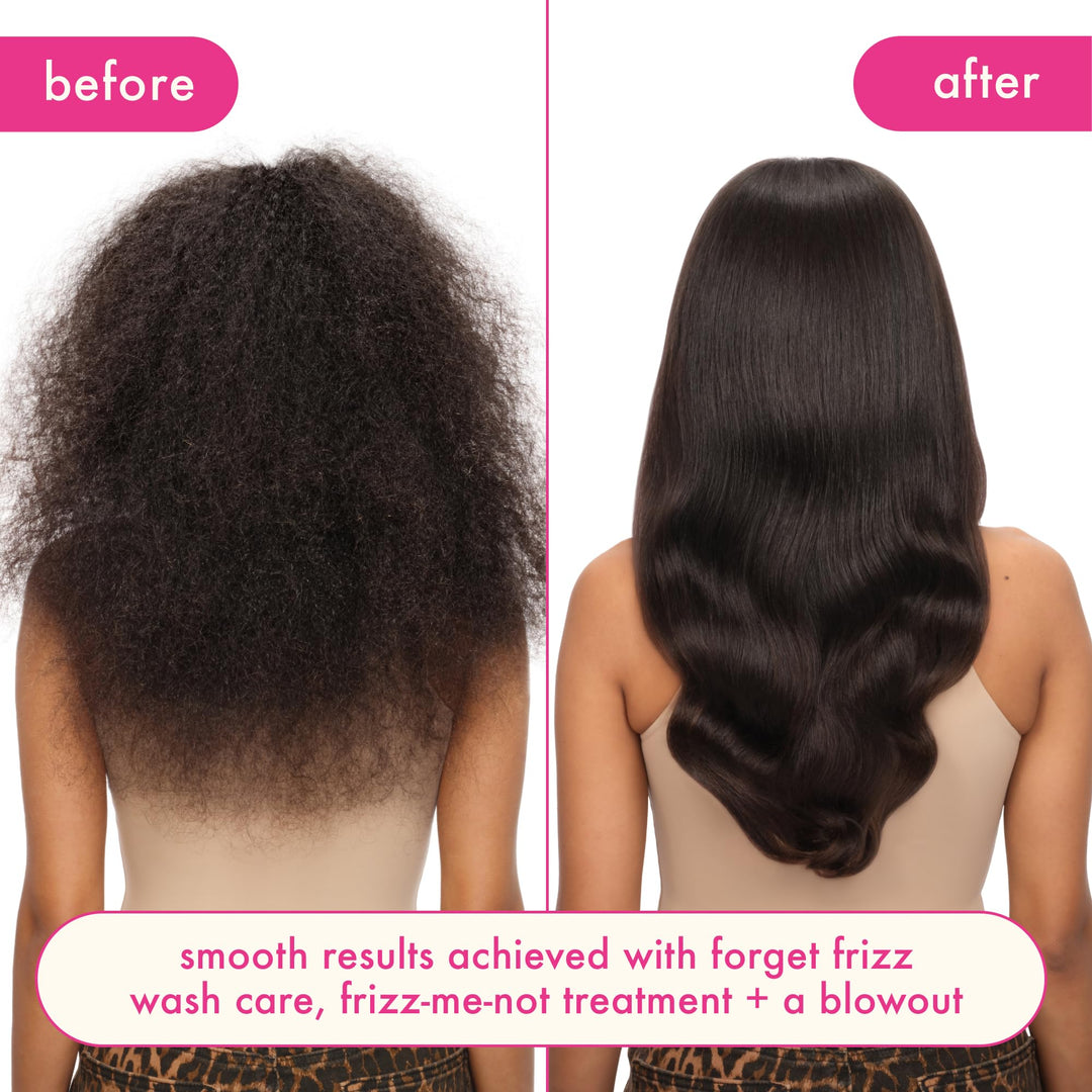 amika forget frizz anti-frizz conditioner, 275ml | smoothing, humidity protection, up to 72 hour frizz control + lightweight hydration, for medium to thick coarse hair types 2a-4c