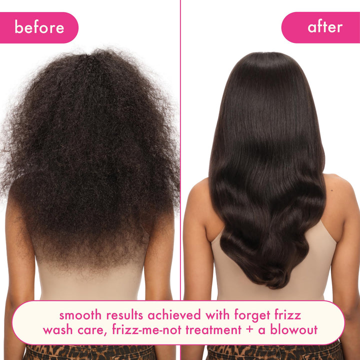 amika forget frizz anti-frizz conditioner, 275ml | smoothing, humidity protection, up to 72 hour frizz control + lightweight hydration, for medium to thick coarse hair types 2a-4c
