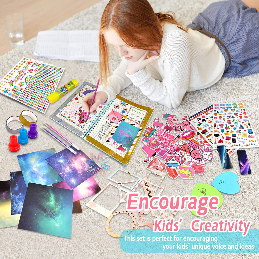 onebora DIY Journal Set for Girls Age 6-8-10-12 Years Old,Unicorn Painting Crafts,Decorate Your Own Journal,Fun Arts and Crafts Gifts Toys for Girls Birthday Christmas Retail $15.00