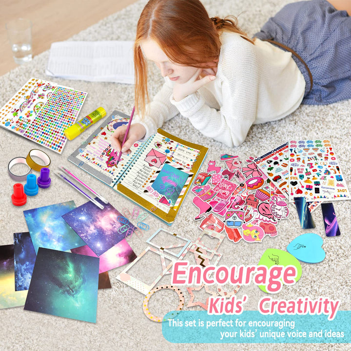 onebora DIY Journal Set for Girls Age 6-8-10-12 Years Old,Unicorn Painting Crafts,Decorate Your Own Journal,Fun Arts and Crafts Gifts Toys for Girls Birthday Christmas Retail $15.00