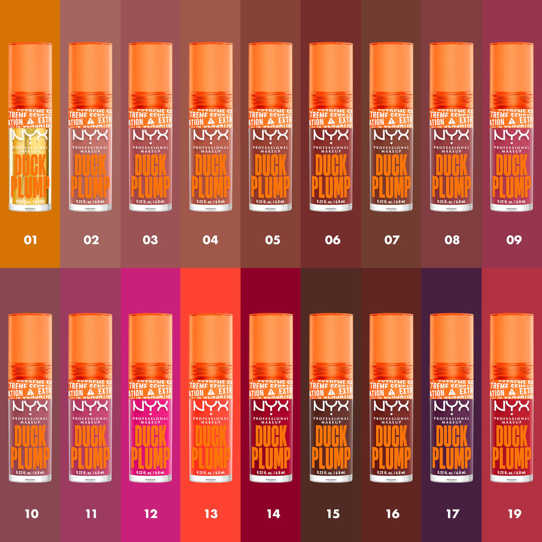 NYX PROFESSIONAL MAKEUP Duck Plump High Pigment Plumping Lip Gloss with Spicy Ginger, Vegan Lip Makeup - Twice The Spice (Spiced Red) Retail $13.00
