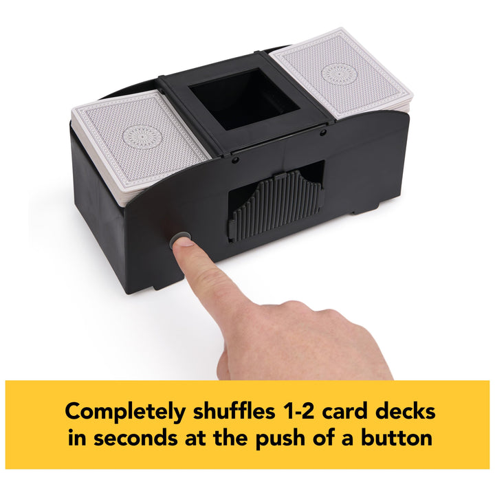 Spin Master Games, Cardinal Classics Premium Automatic Card Shuffler for Poker & Other Games, Family Game Night, Easy-to-Use for Adults & Kids, for Ages 8 & Up Retail $6.88