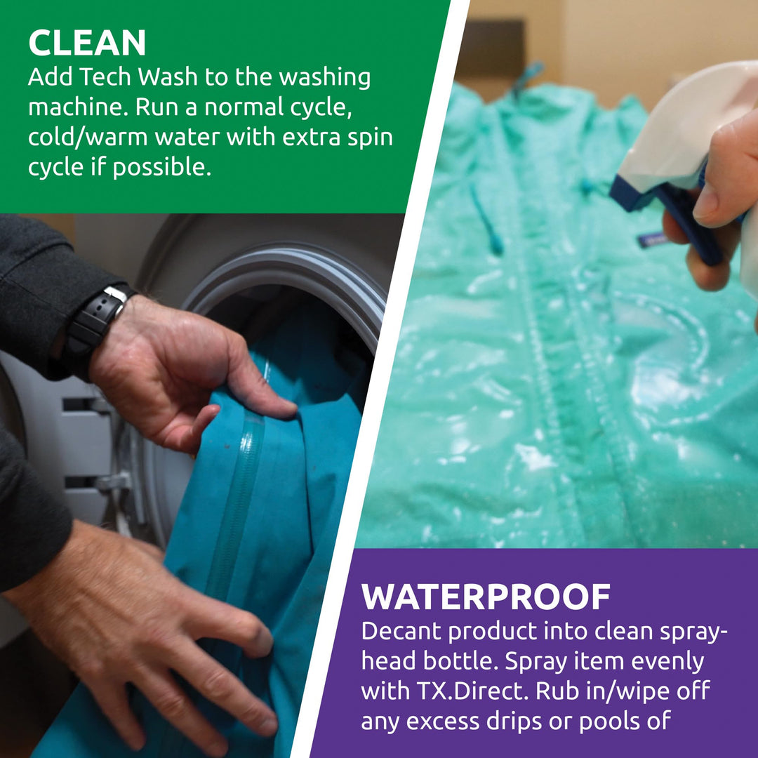 Nikwax TX.Direct Spray-On Waterproofing, 1000ml Refill, High Performance Waterproofing Renewal Treatment Restores DWR Water Repellency in Jackets, Outerwear, Rain, Ski and Snow Gear