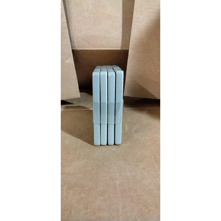 4pk Stoneware Striped Coasters Gray - Threshold™ Retail $10.00