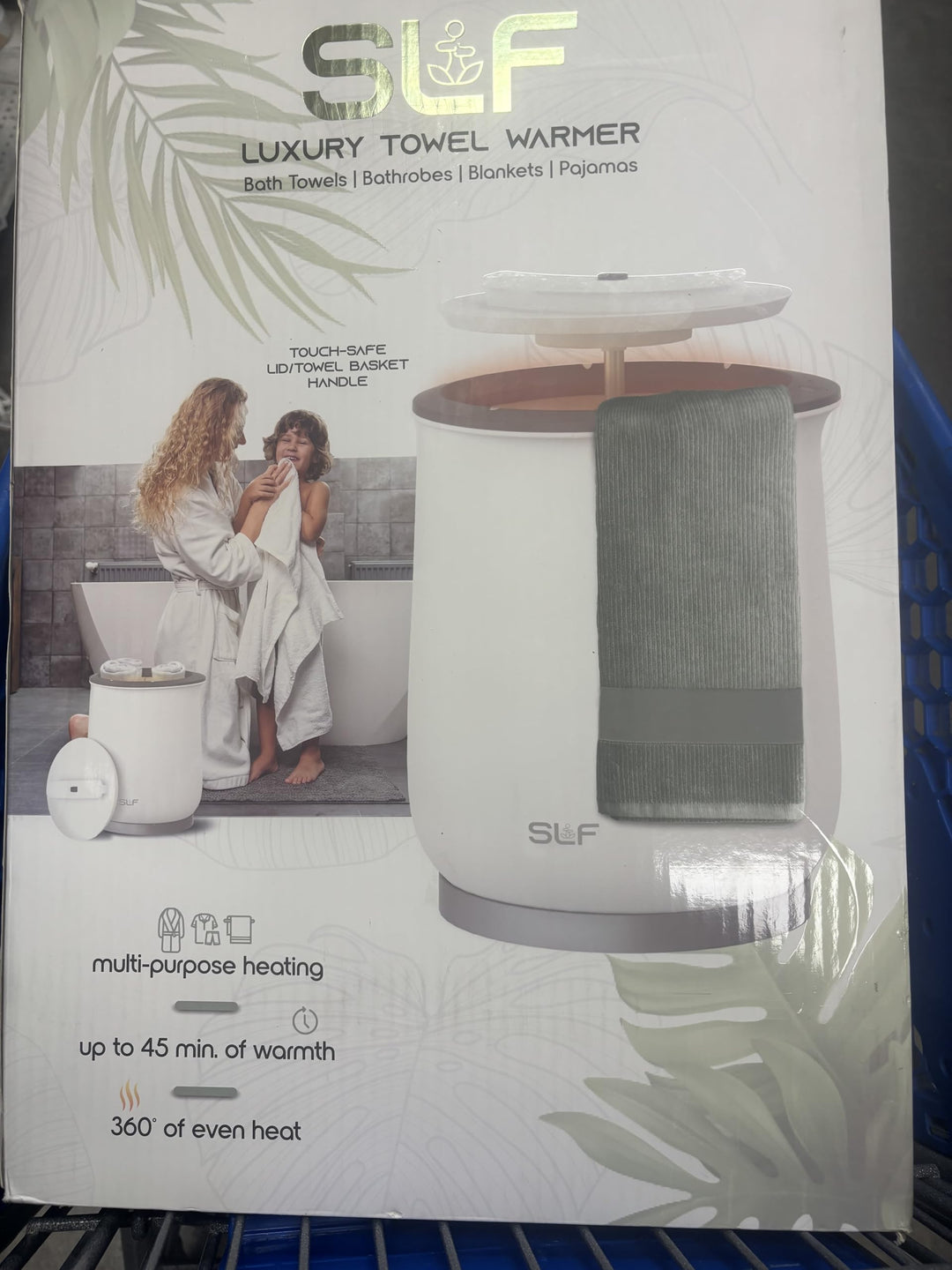 CLEARANCE- SLF Luxury Towel Warmer, 20L Electric Hot Towel Warmer Bucket, Fits Up to Two 40"x70" Oversized Towels, 18.5 x 13 in, White Retail $25.00
