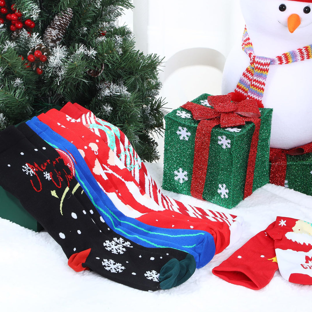 Liitrsh 30 Pairs Christmas Compression Socks for Women and Men Bulk Soft Warm Xmas Long Knee High Socks for Holiday Gifts(Dark Colors) Retail $42.75