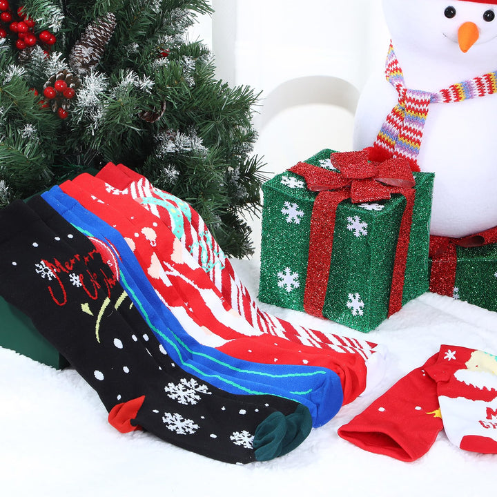Liitrsh 30 Pairs Christmas Compression Socks for Women and Men Bulk Soft Warm Xmas Long Knee High Socks for Holiday Gifts(Dark Colors) Retail $42.75