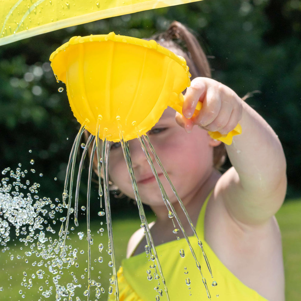 Step2 Waterpark Wonders Two Tier Water Table, Kids Water Activity Sensory Playset with Umbrella, Garden Hose Sprinkler Attachment, 11 Piece Accessories, Outdoor Summer Toy, Ages 18 Months+, Blue Retail $124.99