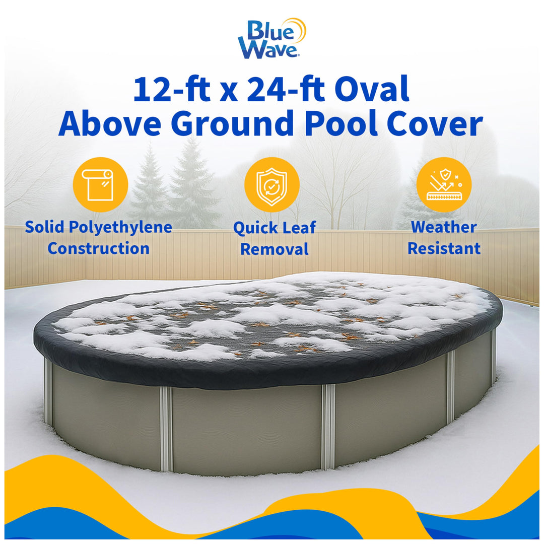 Blue Wave 8-Year 12-ft x 24-ft Oval Above Ground Pool Winter Cover