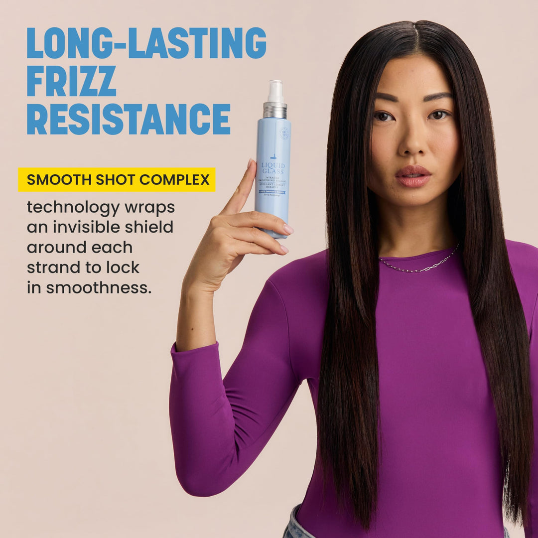 Drybar Liquid Glass Miracle Smoothing Sealant for Fine-Medium Hair - Travel Size | Heat Protectant for Hair, Lasts through 3 Washes for Long-Lasting Frizz Resistance and High-Shine Finish