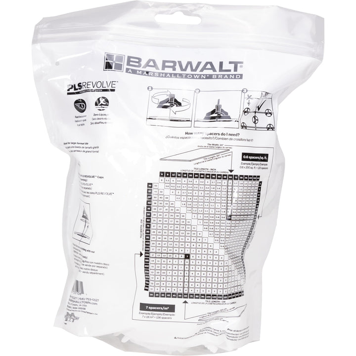 BARWALT PLS REVOLVE 1/16 Inch Tile Leveling System, Spacer Bases, 15SPIN100 Retail $8.31