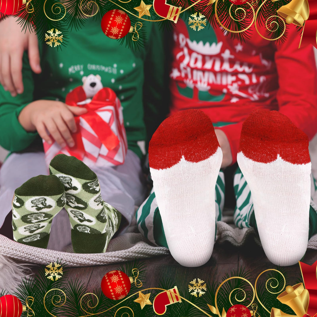 Hiboom 60 Pair Kid Christmas Socks Colorful Cute Creative Fancy Crew Novelty Fun Design Socks for Toddler Children Boys Girls Warm Winter Crew Socks Xmas Gift, Novelty Cotton and Polyester, 4-6 Years Retail $100.00