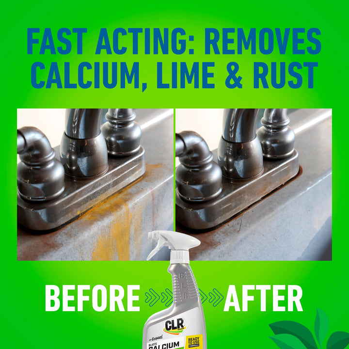 CLR BrandsÃ‚Â® Calcium, Lime & Rust Remover, Blasts Calcium, Dissolves Lime Deposits, Zaps Stubborn Rust Stains and Hard Water Deposits, 22 Ounce Spray Bottle (Pack of 1)